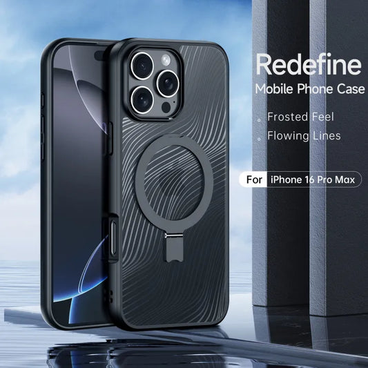 Military Grade Flow Magnetic Kickstand Case - iPhone