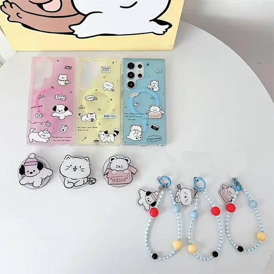 Kawaii Cute Cases With Charms - Samsung