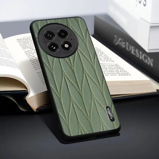 High-End Wave Pattern Leather Bumper Case – OnePlus