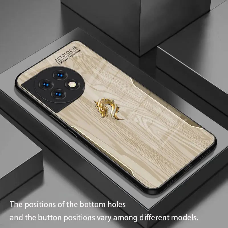 Unique Dragon Head Wood Grain Case - OnePlus