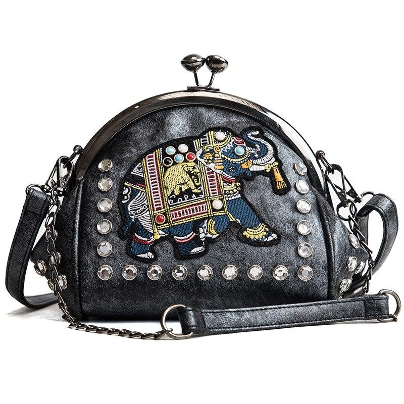 Elephant Vintage Clutch Crossbody Bag