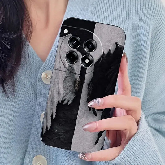 Artistic Black & White Winged Case - OnePlus