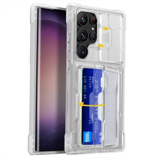 Sliding Window Card Holder Protective Case - Samsung
