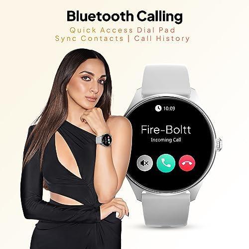 Fire-Boltt Phoenix AMOLED 1.43" Display Smart Watch, with 700 NITS Brightness, Stainless Steel Rotating Crown, Multipe Sports Modes & 360 Health (Grey)