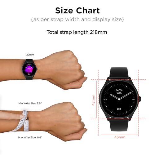 Fire-Boltt Phoenix AMOLED 1.43" Display Smart Watch, with 700 NITS Brightness, Stainless Steel Rotating Crown, Multipe Sports Modes & 360 Health (Grey)