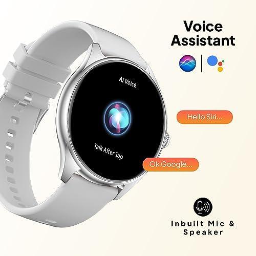 Fire-Boltt Phoenix AMOLED 1.43" Display Smart Watch, with 700 NITS Brightness, Stainless Steel Rotating Crown, Multipe Sports Modes & 360 Health (Grey)