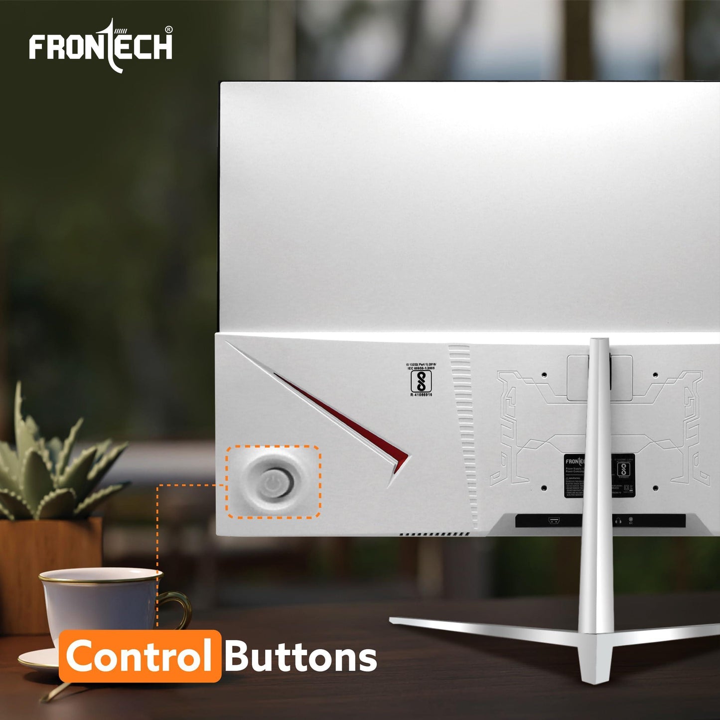 FRONTECH 32 Inch Ultima Series LED Monitor | Refresh Rate 75Hz,IPS Panel | Full HD 1080p,Wall Mountable Slim & Stylish Design | HDMI & VGA Ports, Built-in Speaker (MON-0069,White)