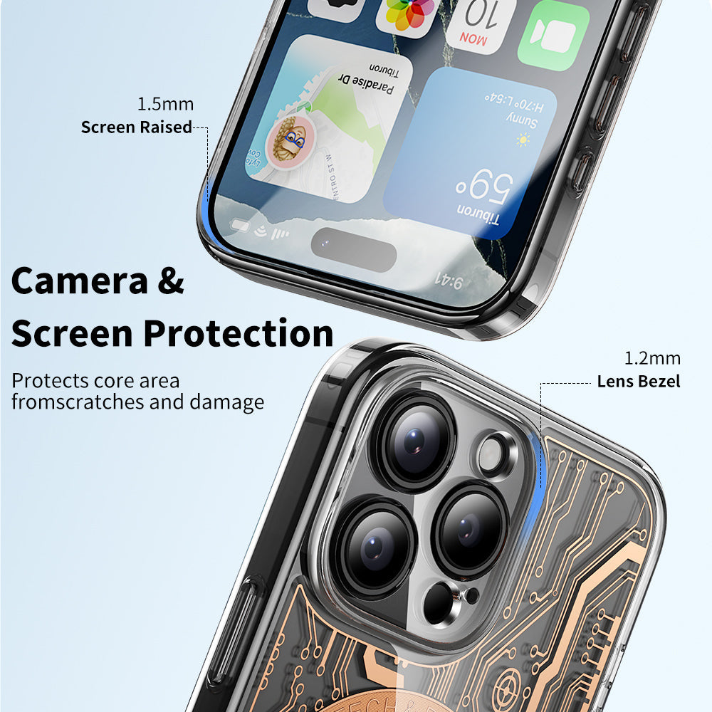 Futuristic Circuit Board Transparent Case - iPhone