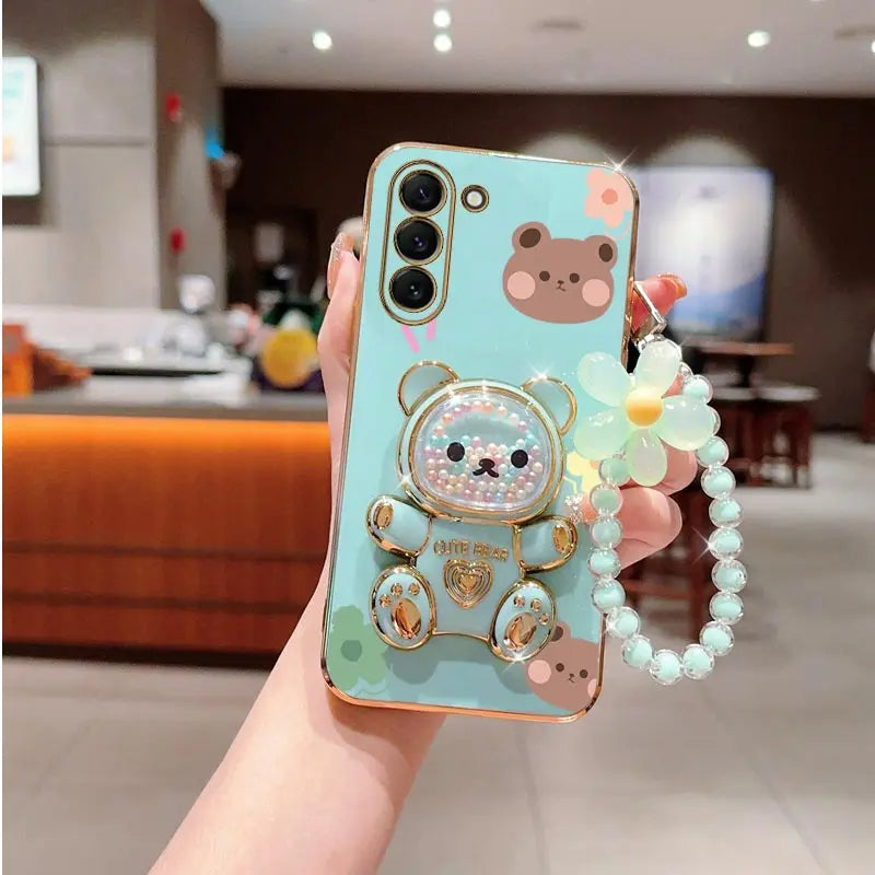Cute Cartoon Cat Silicone Phone Case -Samsung