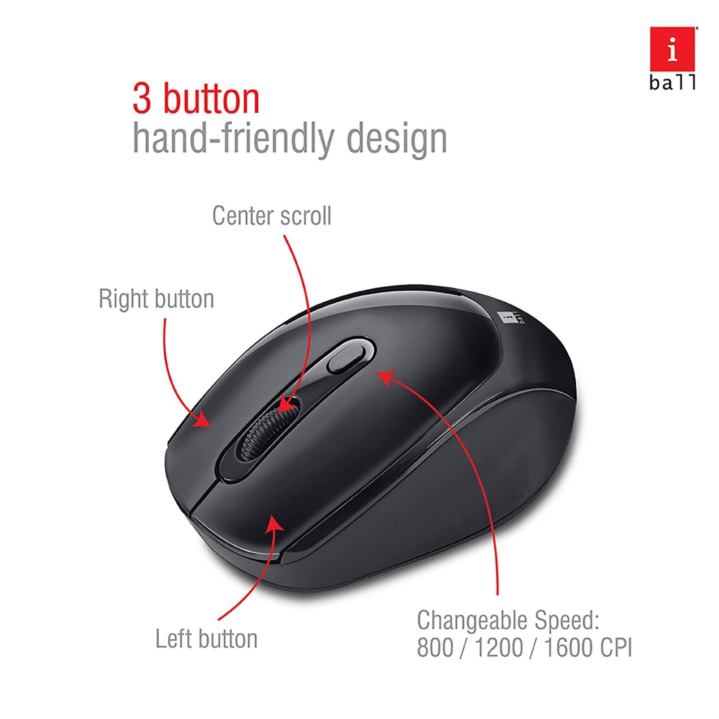 iBall Magical Duo 2 Wireless Deskset - Keyboard and Mouse I Alkaline Battery I High Speed Optical Mouse I Long Battery Life I Smart semi-Multimedia Keyboard - Black