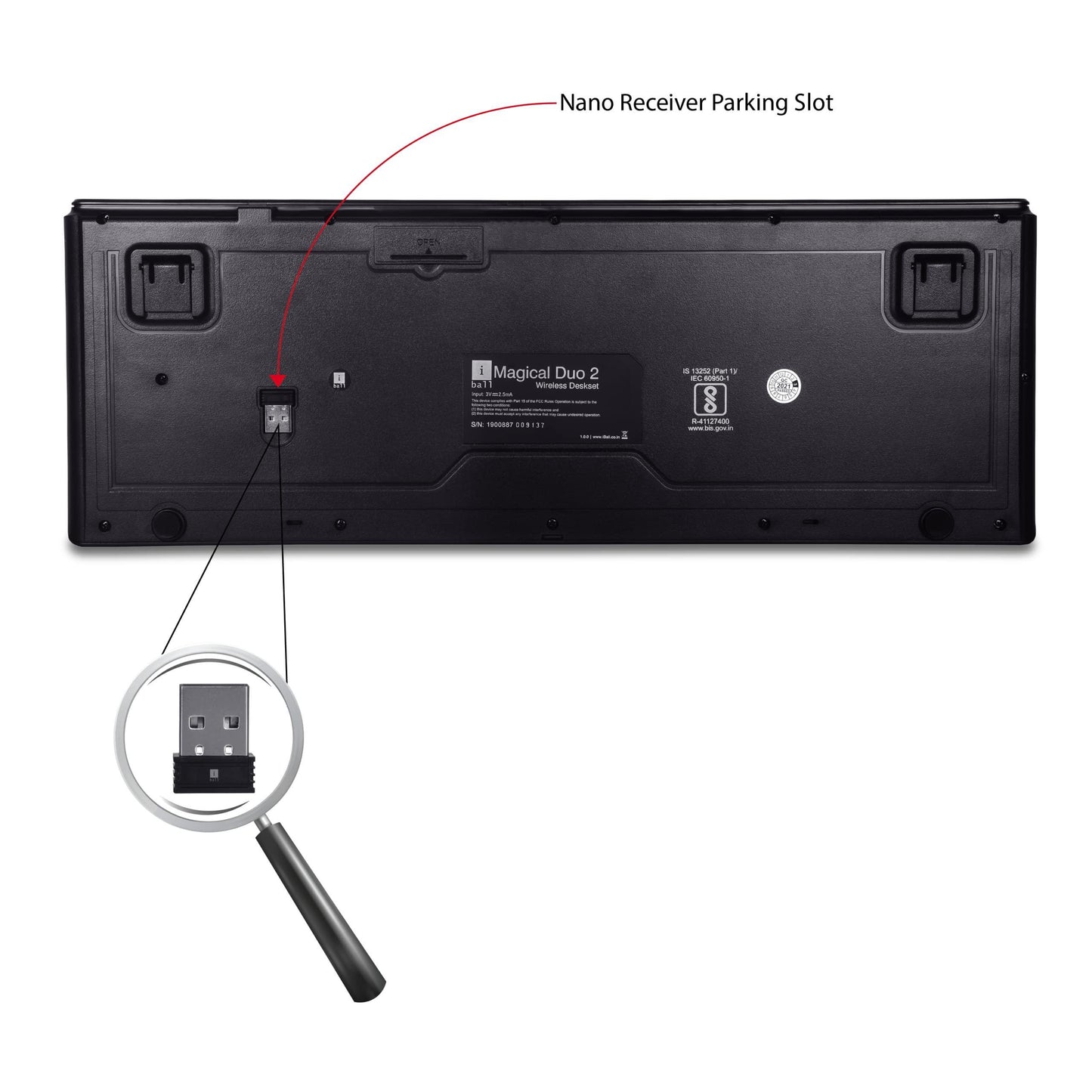 iBall Magical Duo 2 Wireless Deskset - Keyboard and Mouse I Alkaline Battery I High Speed Optical Mouse I Long Battery Life I Smart semi-Multimedia Keyboard - Black