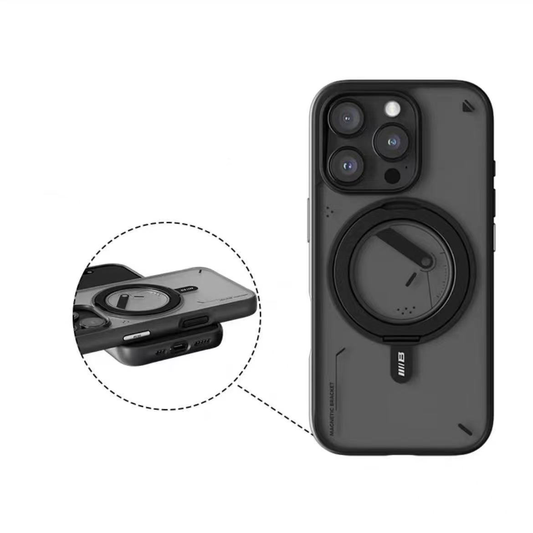 Sleek Chrono Magnetic Stand Case - iPhone