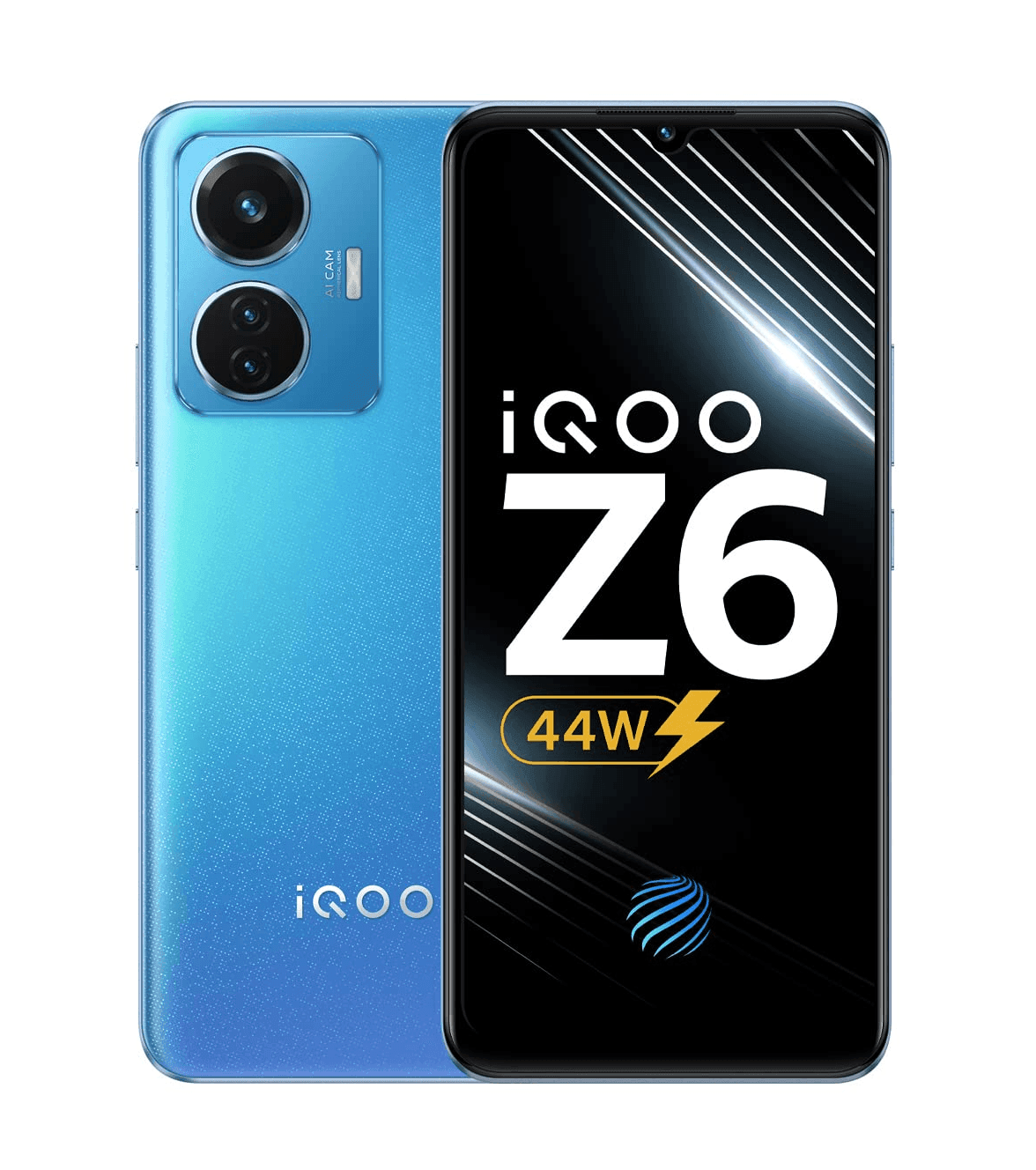 iQOO Z6 44W (Lumina Blue, 4GB RAM, 128GB Storage) - Refurbished