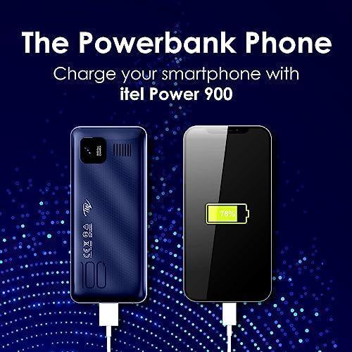 itel Power 900 Power Bank Mobile Phone,10000 mAh with 7 Months Battery Back up, 10W Charging Support and 2.8 inch Display | Black Used