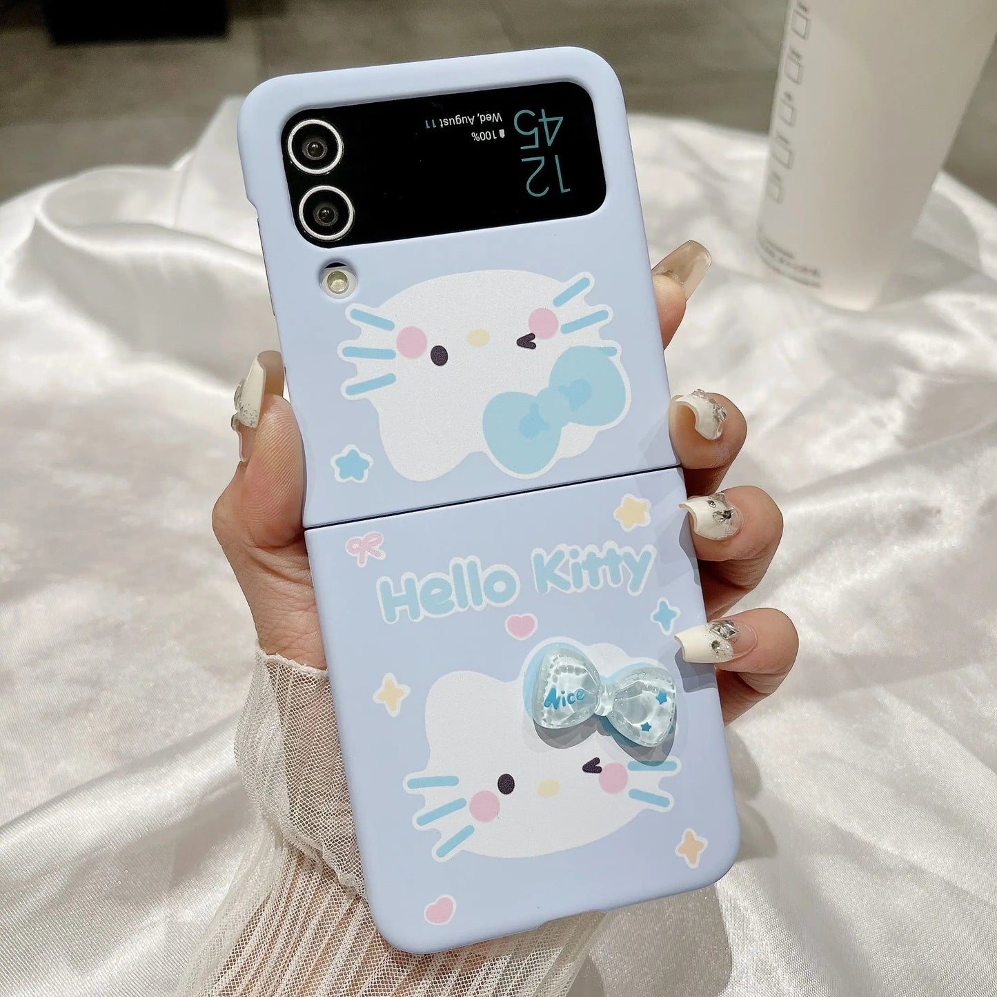 3D Cute Anime Hello Kitty With bracelet Phone Case
