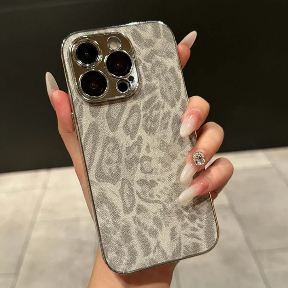 Luxury Wild Texture Suede Leather Case - iPhone