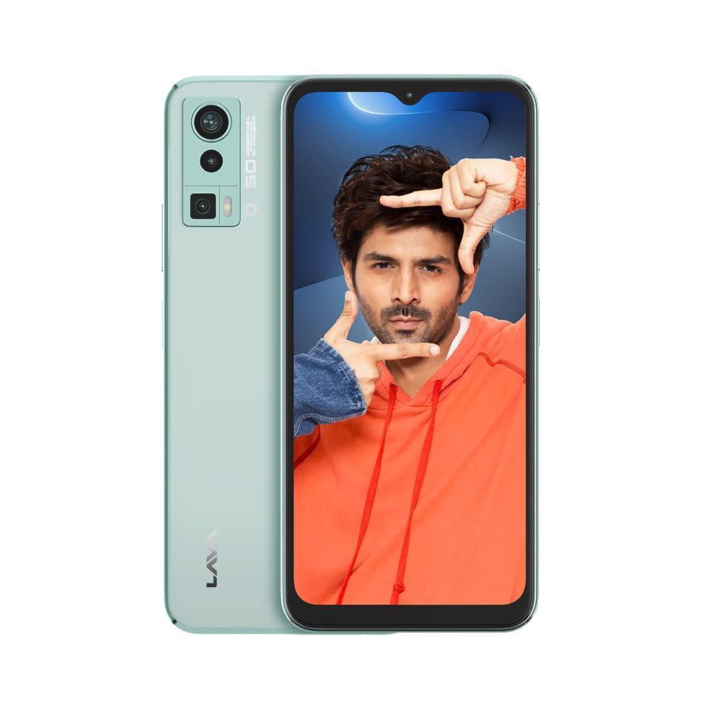 Lava Blaze Pro (Glass Green, 4GB RAM, 64GB Storage)| 50 MP AI Triple Camera| 2.3 Ghz Octa Core MTK Helio G37 |Side Fingerprint Sensor| Upto 7GB Expandable RAM