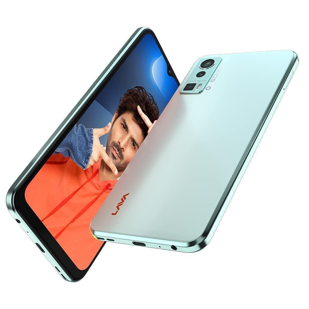 Lava Blaze Pro (Glass Green, 4GB RAM, 64GB Storage)| 50 MP AI Triple Camera| 2.3 Ghz Octa Core MTK Helio G37 |Side Fingerprint Sensor| Upto 7GB Expandable RAM