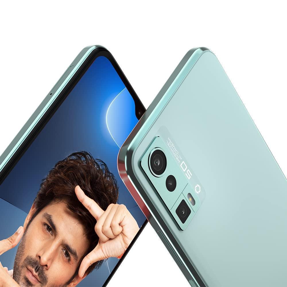 Lava Blaze Pro (Glass Green, 4GB RAM, 64GB Storage)| 50 MP AI Triple Camera| 2.3 Ghz Octa Core MTK Helio G37 |Side Fingerprint Sensor| Upto 7GB Expandable RAM