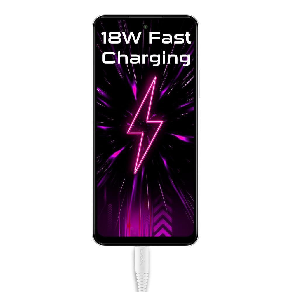 Lava Yuva 3 (Galaxy White,4+4*GB RAM,UFS 2.2 64GB Storage)|Premium Glossy Back|Octacore Processor|18W Fast Charging|90Hz Punch Hole Display|13MP AI Triple Camera|Side Fingerprint Sensor
