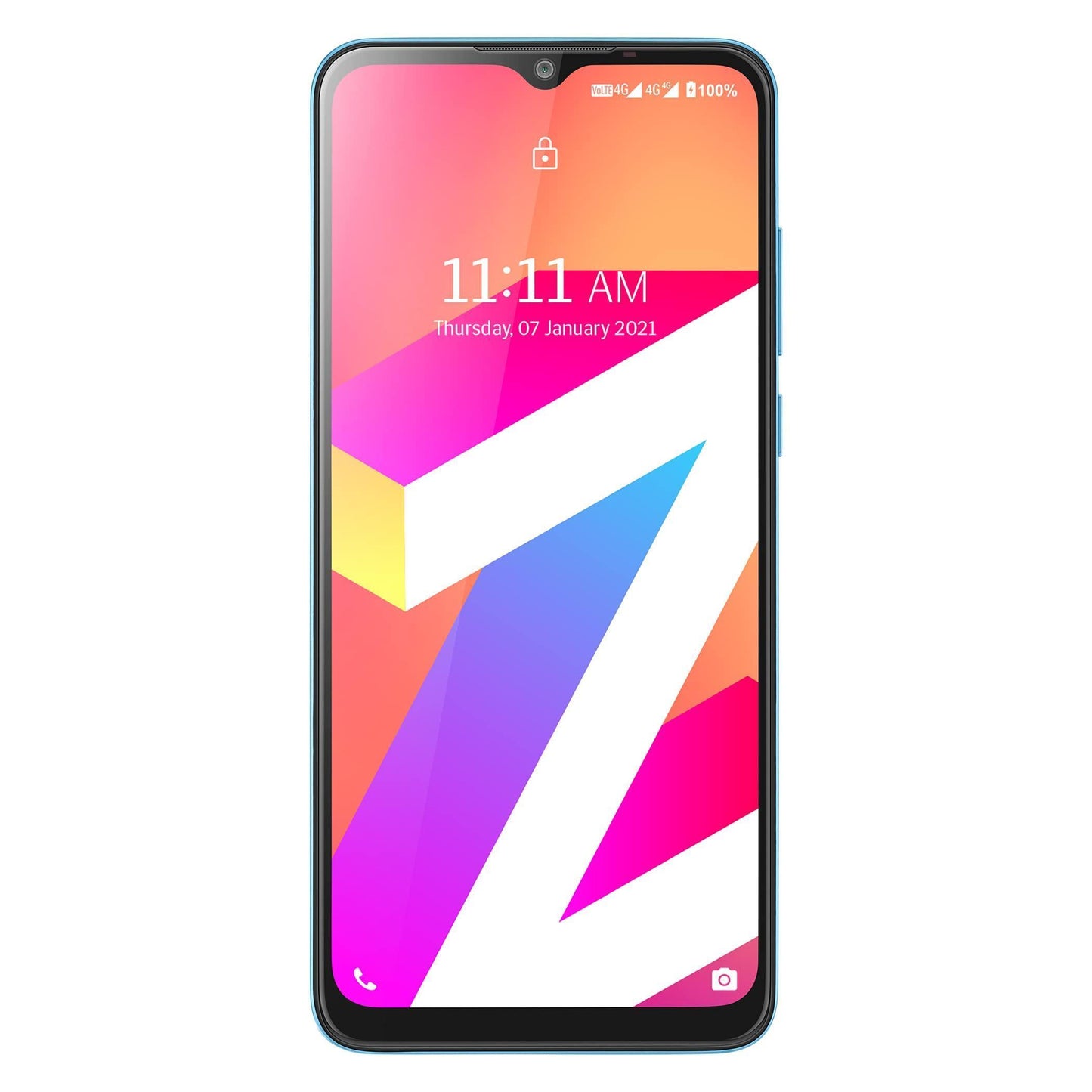 Lava Z3 Striped Cyan(3GB RAM, 32GB Storage)