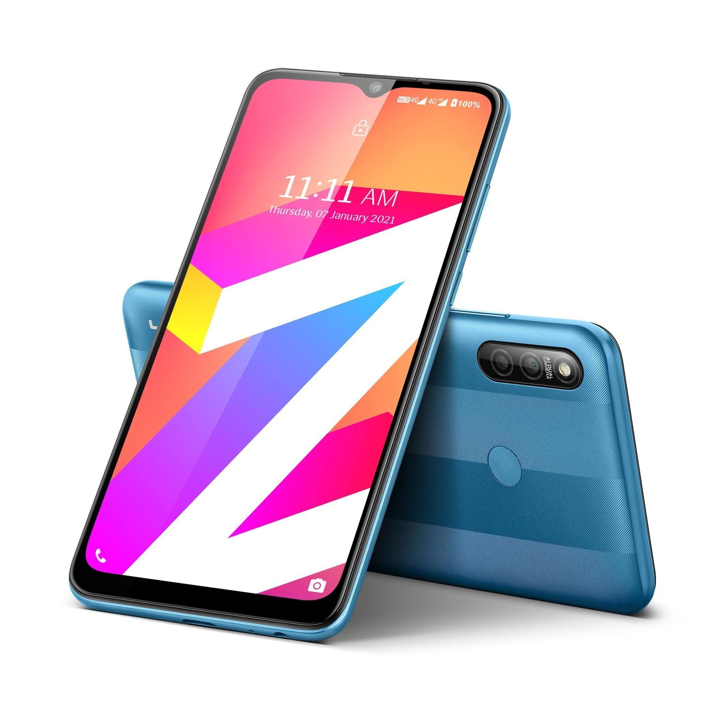 Lava Z3 Striped Cyan(3GB RAM, 32GB Storage)