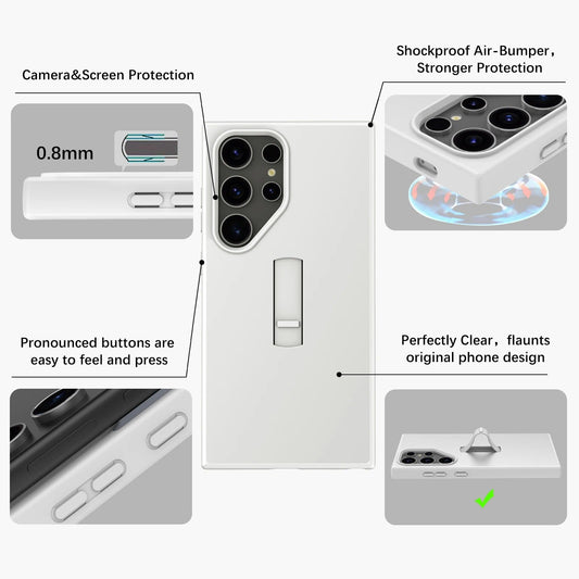 Luxury Magnetic Finger Grip Kickstand Case - Samsung