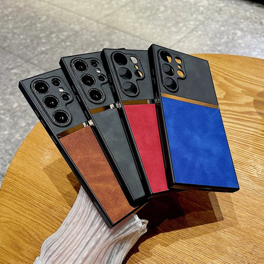 Opulent Metal Trim Leather Case - Samsung