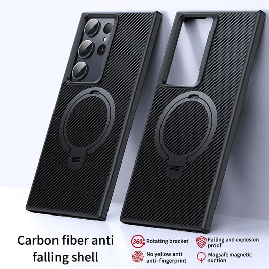 Carbon Shield Magnetic Bracket Case - Samsung