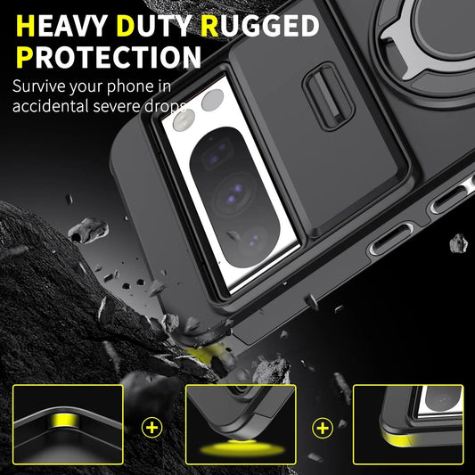 Dual Layer Hybrid Magnetic Ring Stand Case - Google