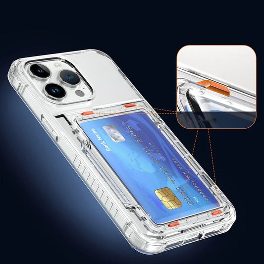 Invisible Crystal Card Holder Case - iPhone