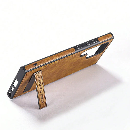 Genuine Leather Bracket Holder Case - Samsung