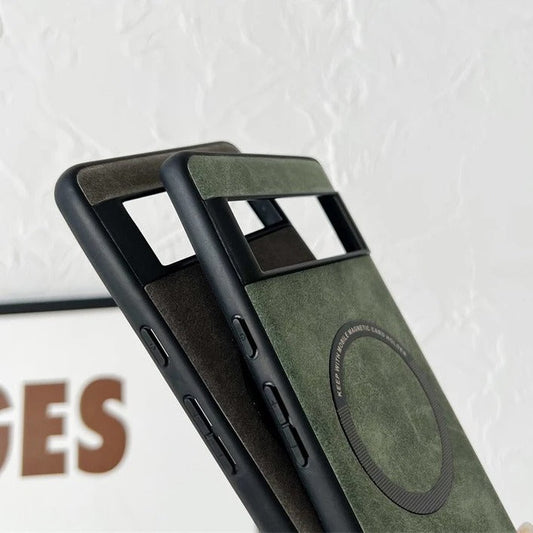 Sleek Leather MagSafe Shield Case - Google Pixel
