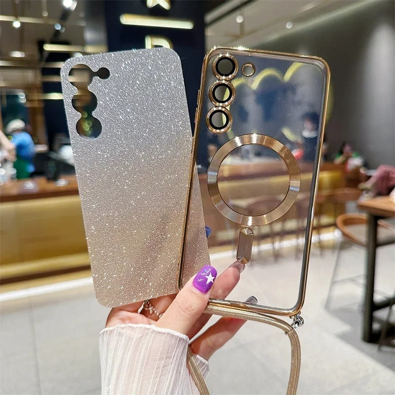 Sparkle Sling Bling Crossbody Strap Case - Samsung