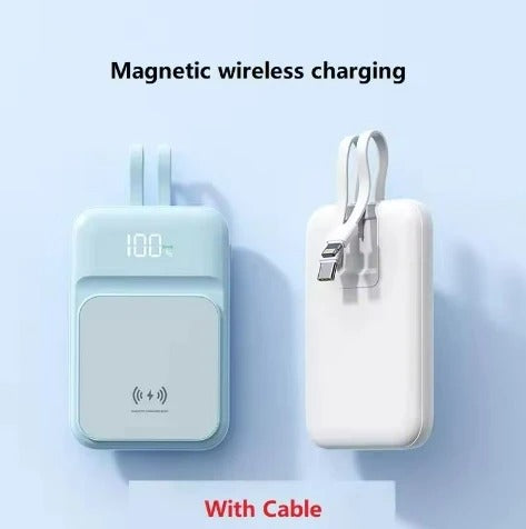 Magnetic 10000 mAh Power Bank with Cable