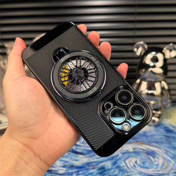 Luxury Mesh Spinner Stand Case - iPhone