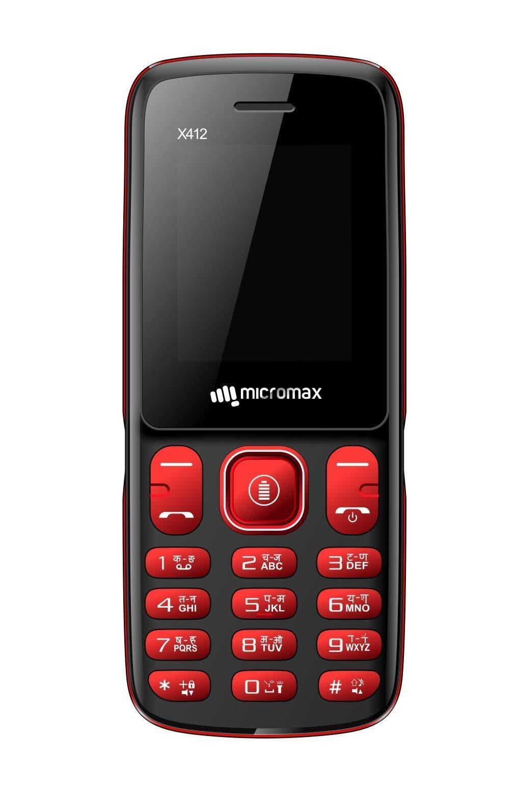 Micromax X412 (Black + Red)