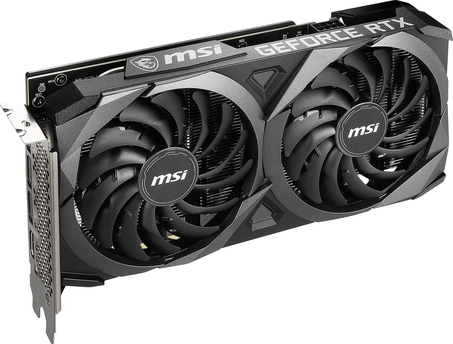 MSI Gaming GeForce RTX 3060 gddr6 pci_e_x16 12GB 15 Gbps GDRR6 192-Bit HDMI/DP PCIe 4 Torx Twin Fan Ampere OC Graphics Card (RTX 3060 Ventus 2X 12G OC), Black Preowned