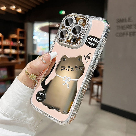 Trendy Cute Cat Mirror Case