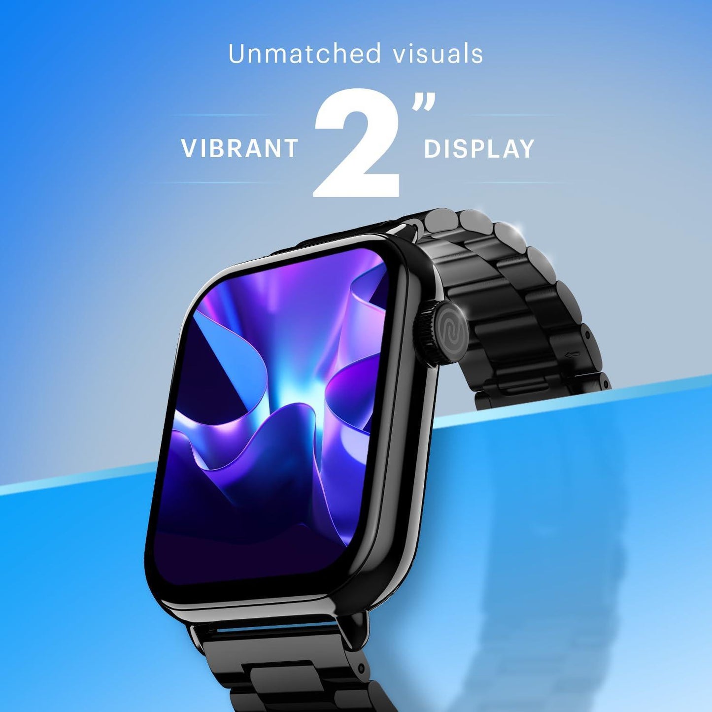 Noise Newly Launched Pulse 3 Max 2.0" Display, Bluetooth Calling Smart Watch, 7 Days Battery, Functional Crown, 24 * 7 Heart Rate Monitoring & Sleep Tracking Health Suite (Space Blue)