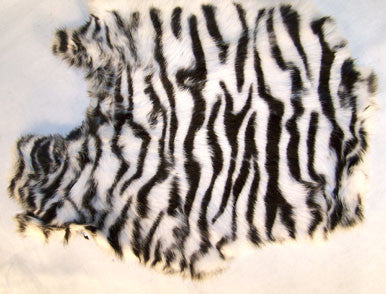 Wholesale ZEBRA RABBIT SKIN PELT (Sold by the piece)