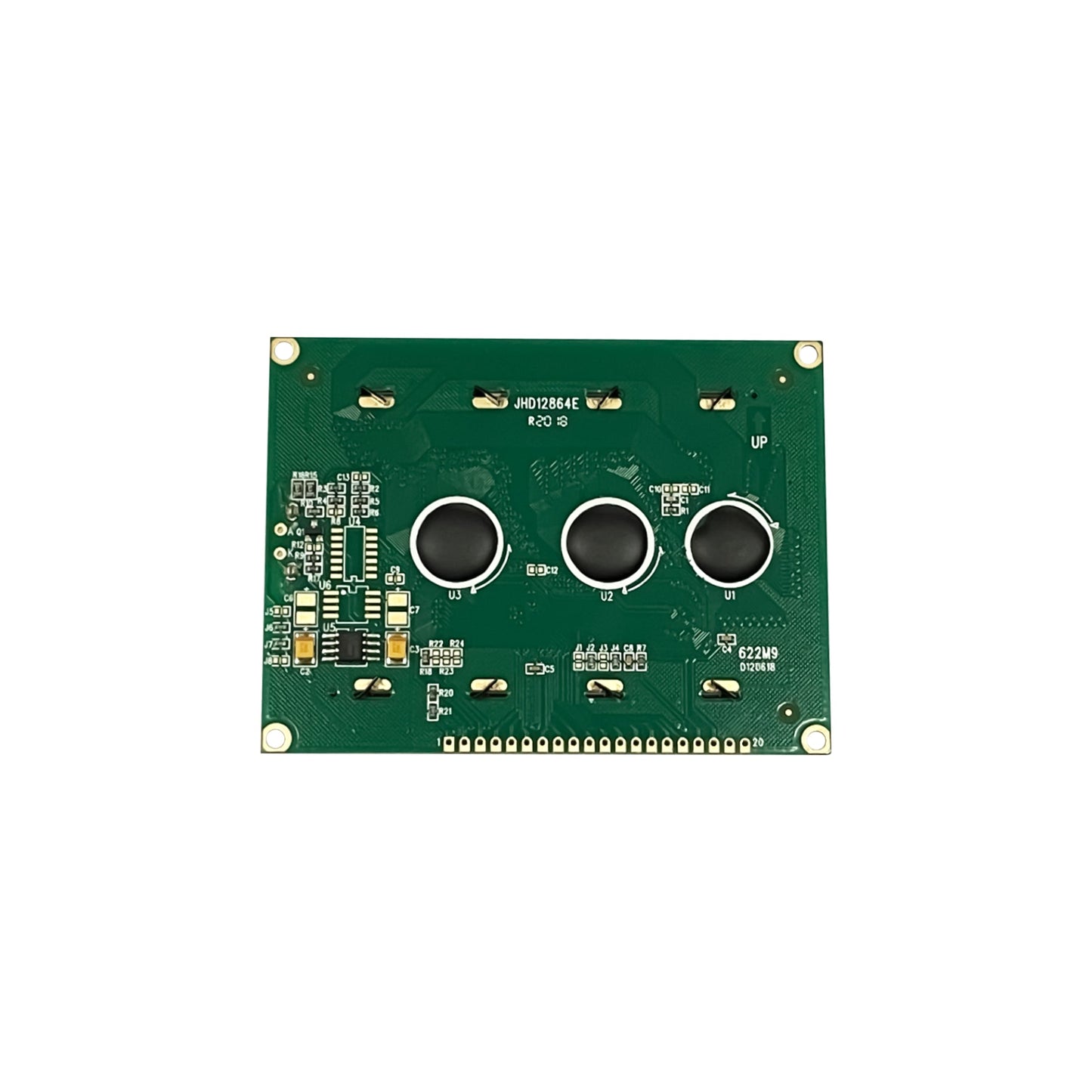 12864 JHD Original Graphic Character LCD Display module Green Color