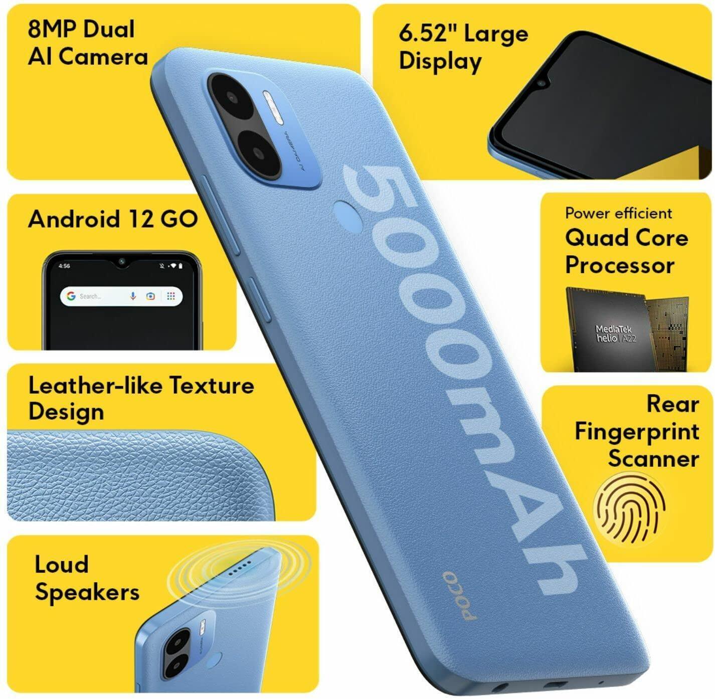 POCO C50 (Royal Blue, 32 GB) (2 GB RAM) Preowned