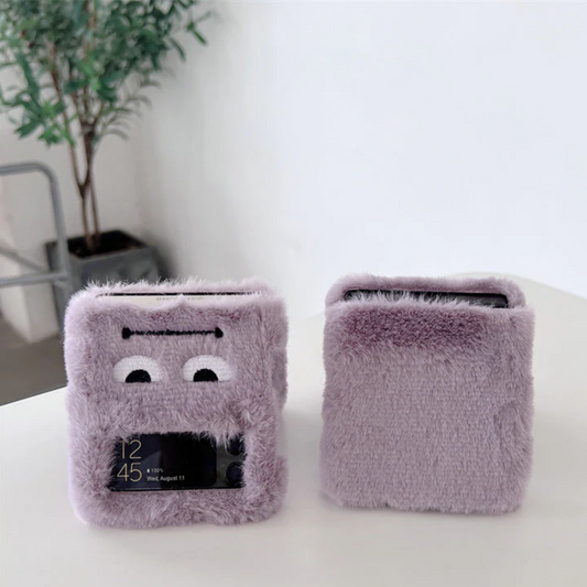 Fluffy Funny Face Case - Samsung