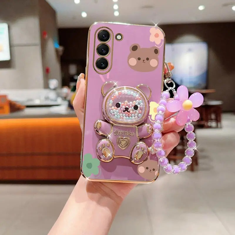 Cute Cartoon Cat Silicone Phone Case -Samsung