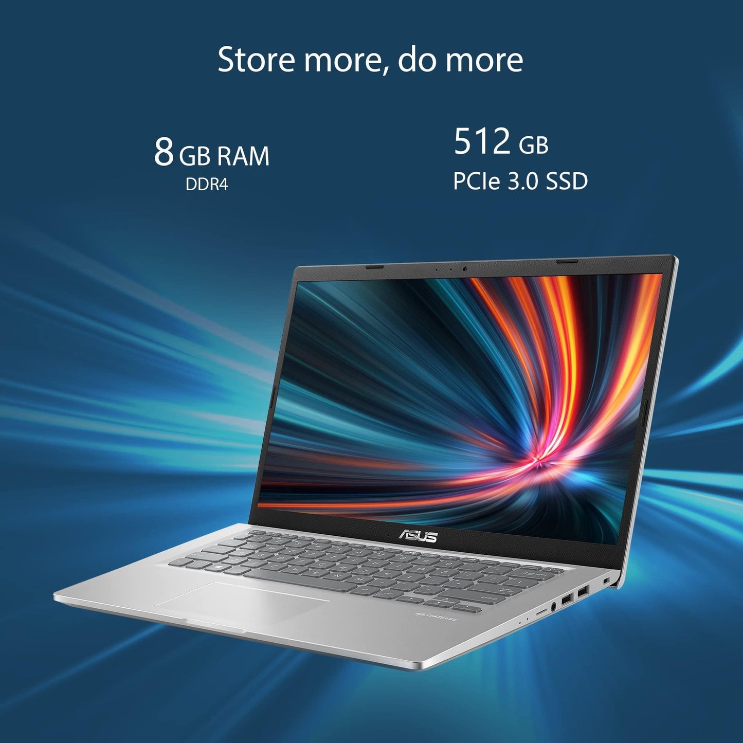 (Refurbished) ASUS Vivobook 15, Intel Celeron N4020, 15.6" (39.62 cms) HD, Thin and Light Laptop (8GB/512GB SSD/Integrated Graphics/Windows 11/Office 2021/Fingerprint/Silver/1.8 kg), X515MA-BR024WS