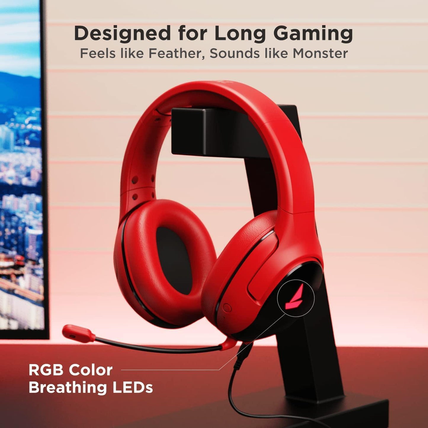 (Refurbished) Boat 2.4Ghz Ultra Low Latency Mode Upto 35Ms, 3D Spatial Audio, Dongle Slot, Immortal Im13