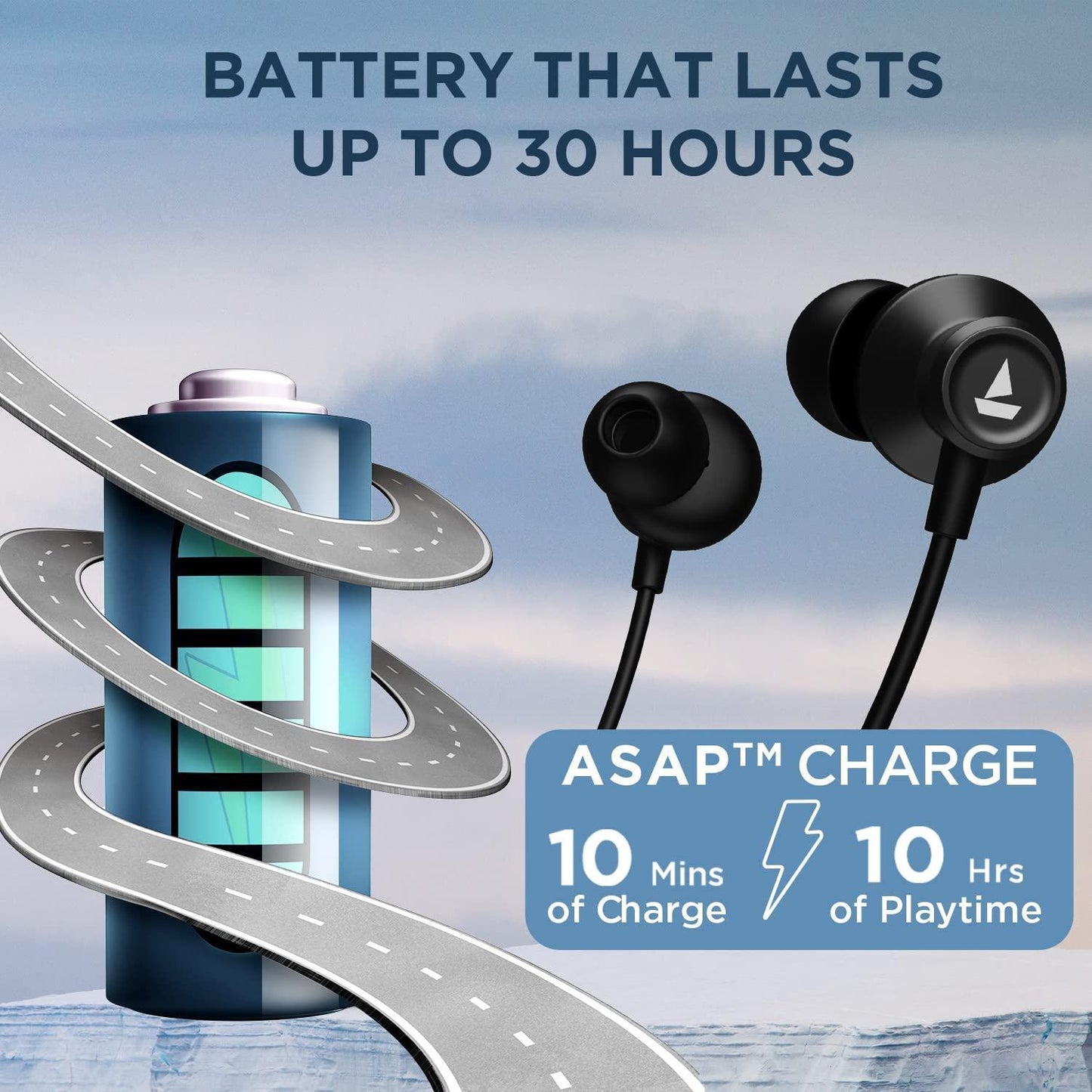 (Refurbished) boAt Rockerz Apex Bluetooth Wireless in Ear Earphones