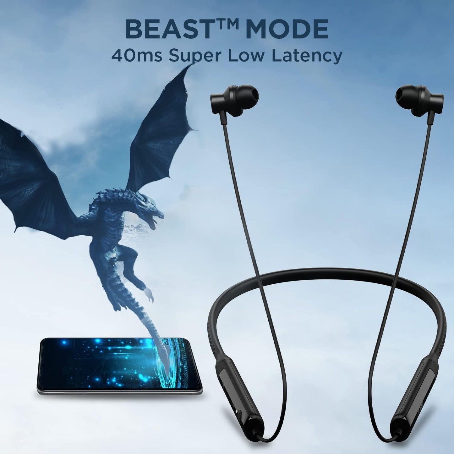 (Refurbished) boAt Rockerz Apex Bluetooth Wireless in Ear Earphones