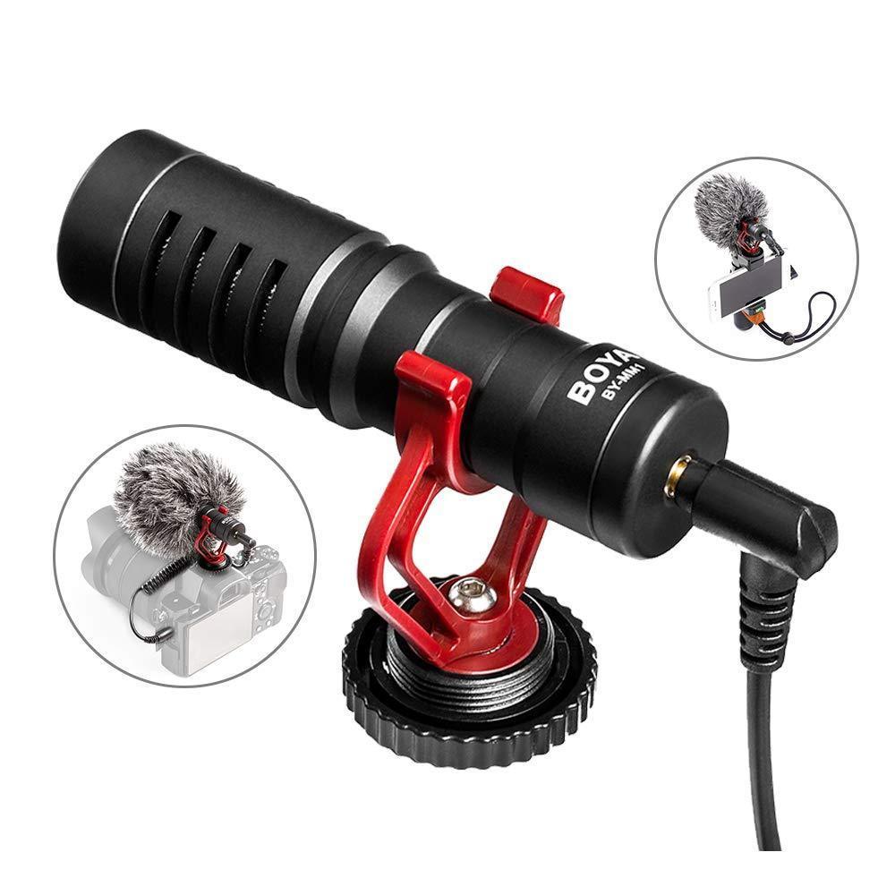 (Refurbished) Boya BY-MM1 Universal Cardiod Shotgun Microphone (Black)